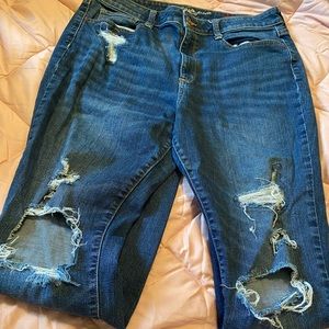 Distressed jeans